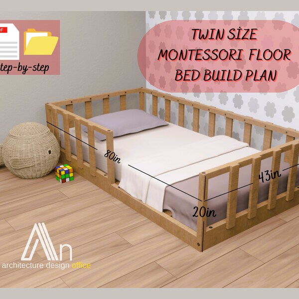 Montessori Bed Twin Plan Etsy