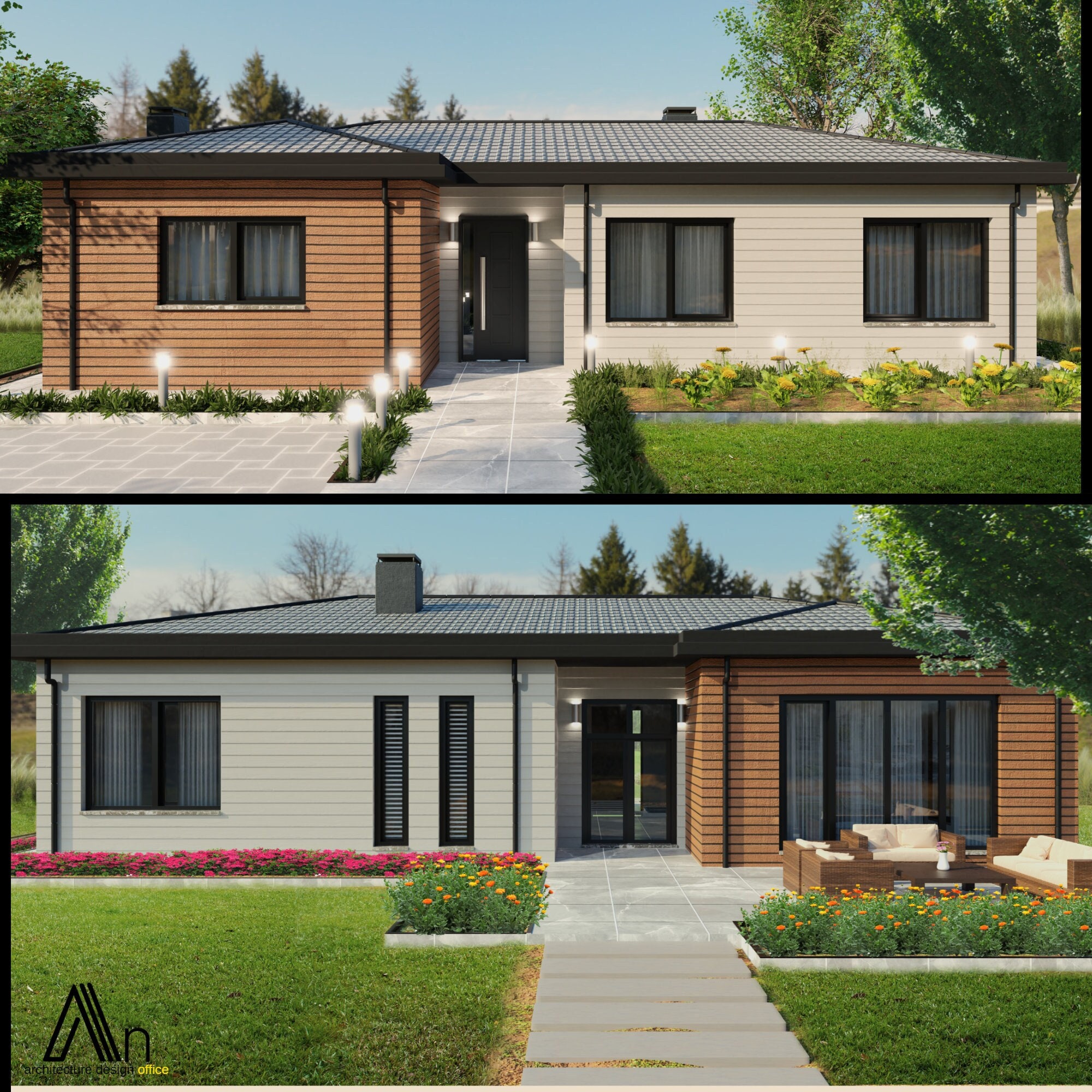 3 Bedroom 2 Bath House Plan I 2153 Sq. Ft - 36'x56' Modern