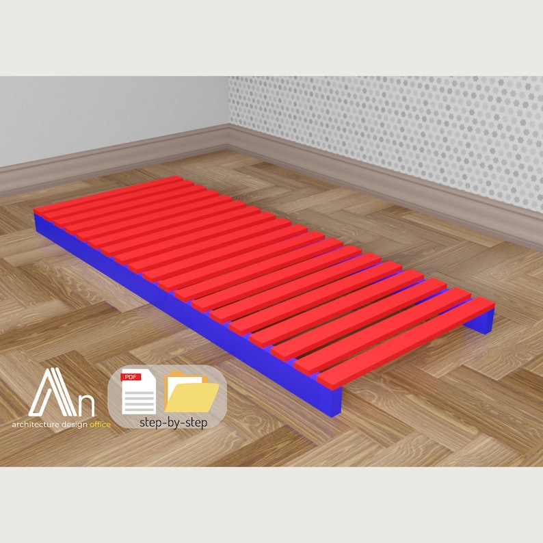 Small Single Size Platform Bed Build Plan I Kid Bed Plan I Woodworking Plans I Minimalist Wooden