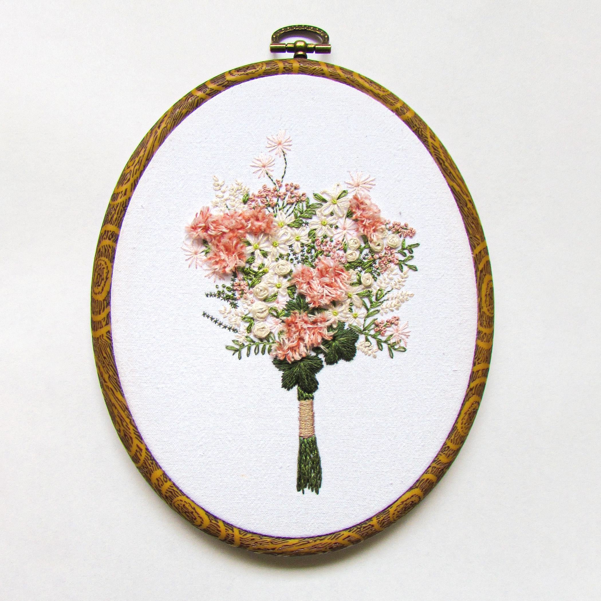 Custom Wedding Bouquet Embroidery