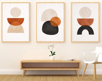 Minimal Abstract Wall Art | Modern Printable Art | Neutral Home Decor | Digital Download | Contemporary Poster