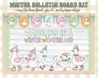 Winter Classroom Bulletin Board Kit, Classroom Decor