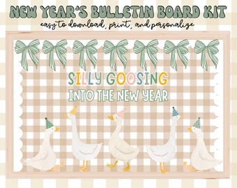 New Year’s Classroom Bulletin Board Kit, Classroom Decor