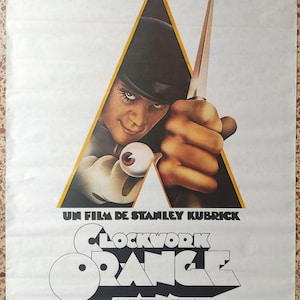 1975 POSTER film spagnolo originale Arancia Meccanica Stanley Kubrick Film americano