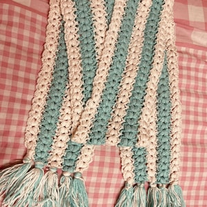 Blue and White Scarf