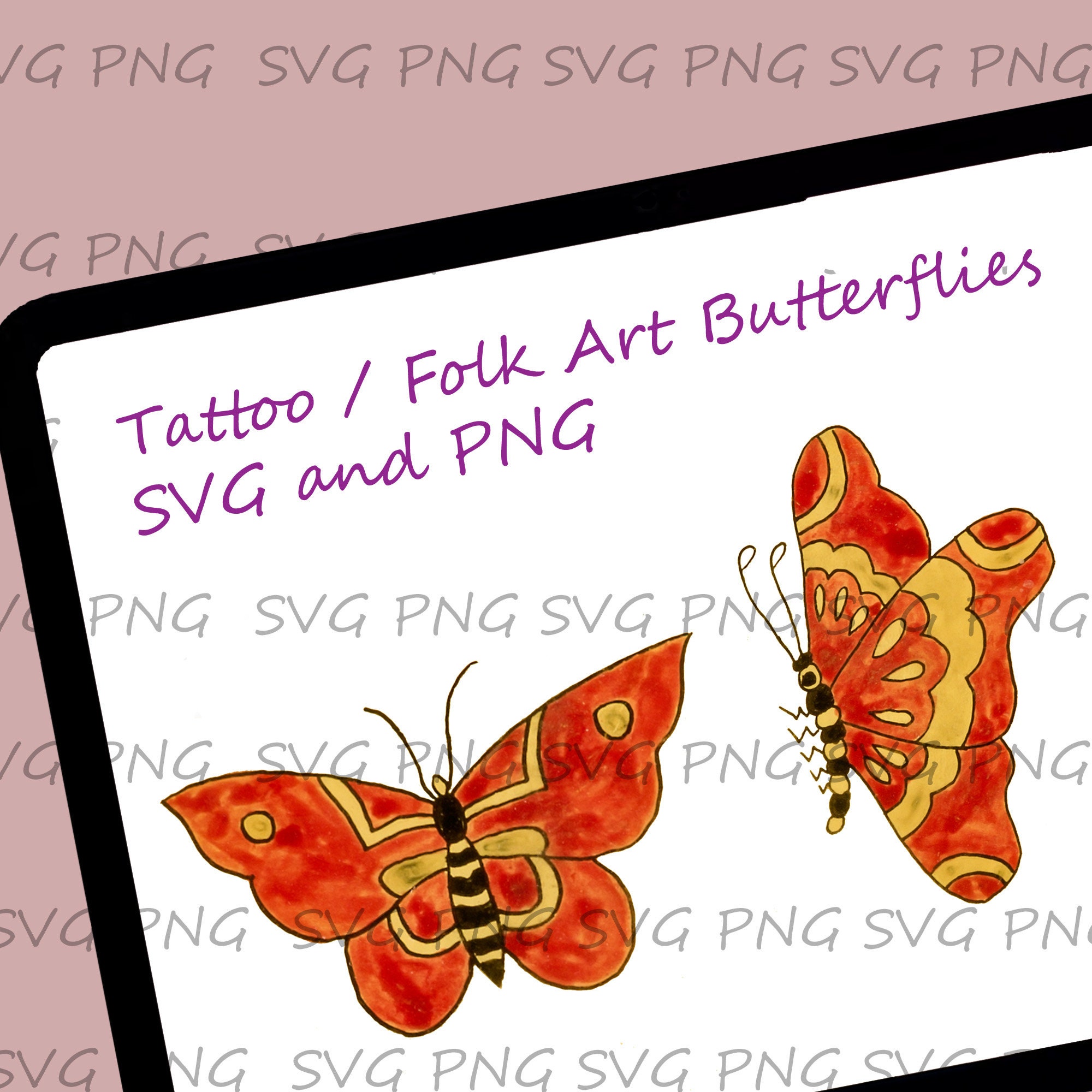 Vintage Butterfly Tattoo png hd Transparent Background Image  LifePng