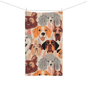 Dog Multi Breed Patterned Soft Tea Towel
