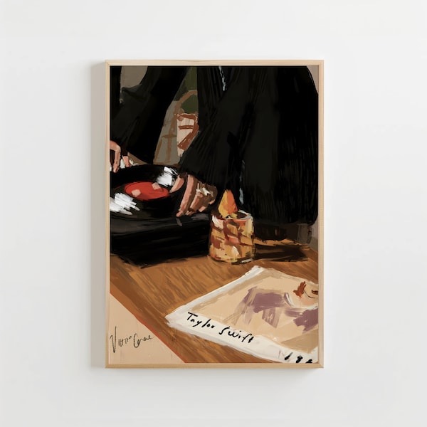 Retro Art Vinyl Record Print by Victoria