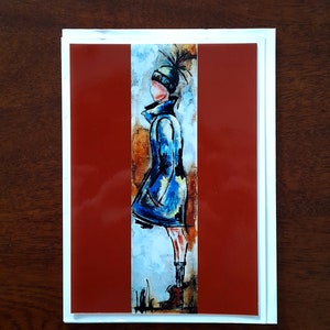 Original and textless fashion silhouette greeting cards image 7