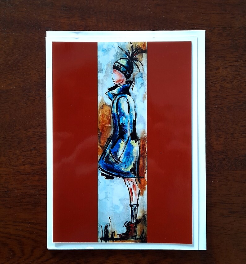 Original and textless fashion silhouette greeting cards image 7