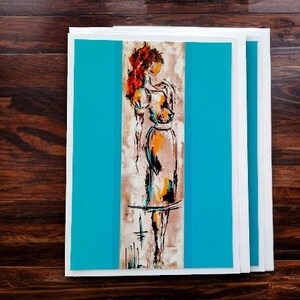 Original and textless fashion silhouette greeting cards image 2