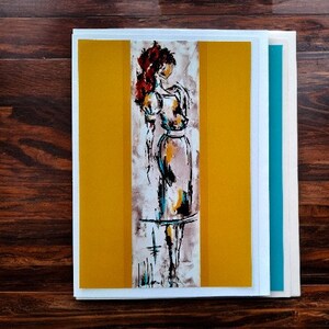 Original and textless fashion silhouette greeting cards image 5