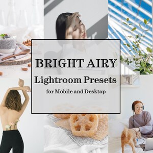 26 Bright Airy Presets, Lightroom Mobile & Desktop Presets, Light and Airy, Bright Clean Instagram Presets, Photo Filter, Aesthetic Presets