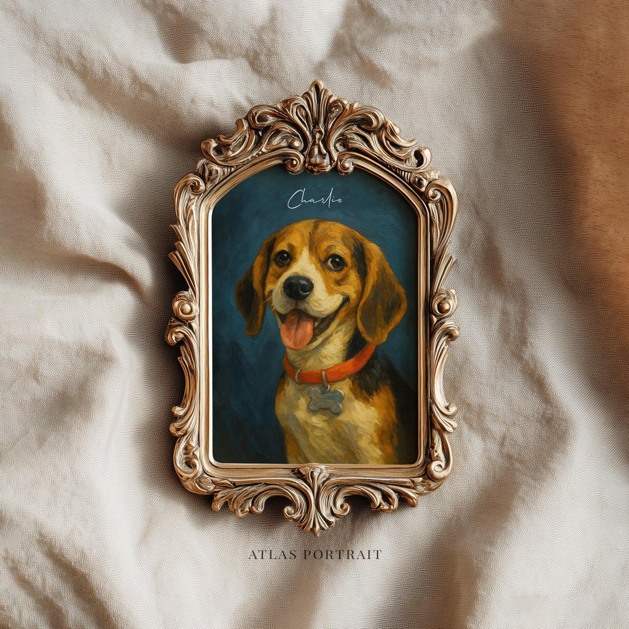 【オーダー】ペットの写真から油絵を制作｜猫 犬 手描き 一点物 記念 プレゼント 写真から作成するカスタム油絵ペット肖像画、手描きの犬または猫の