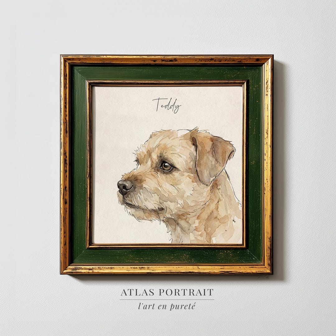 Custom Dog Watercolor Portrait From Photo: Pet Memorial Gift - Etsy