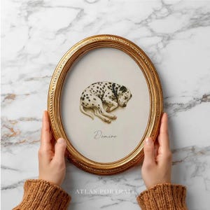 Benutzerdefinierte Aquarell Hundeportrait vom Foto | Handgemaltes Haustier Erinnerungsgeschenk
