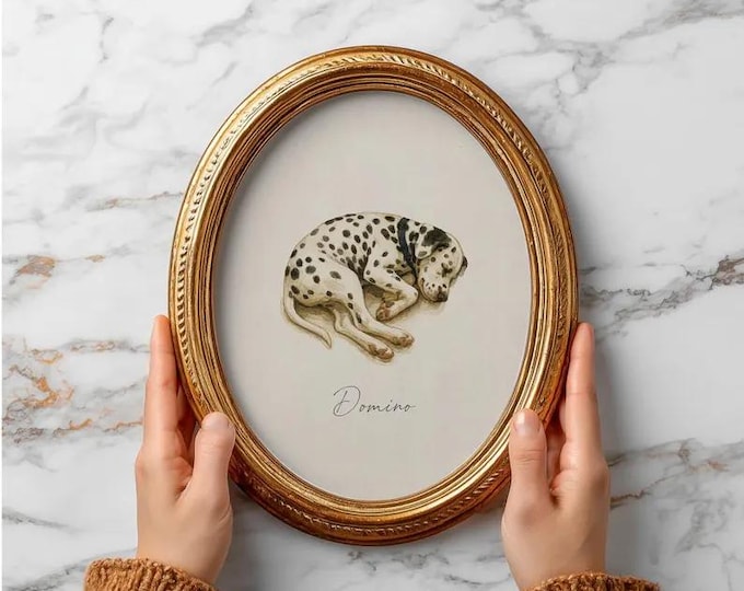 Custom Watercolor Dog Portrait From Photo | Hand Painted Pet Memorial Gift