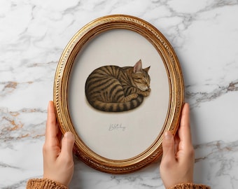 Custom Watercolor Cat Portrait From Photo | Hand Painted Pet Memorial Gift
