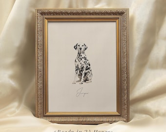 Custom Watercolor Dog Portrait From Photo | Hand Painted Pet Memorial Gift