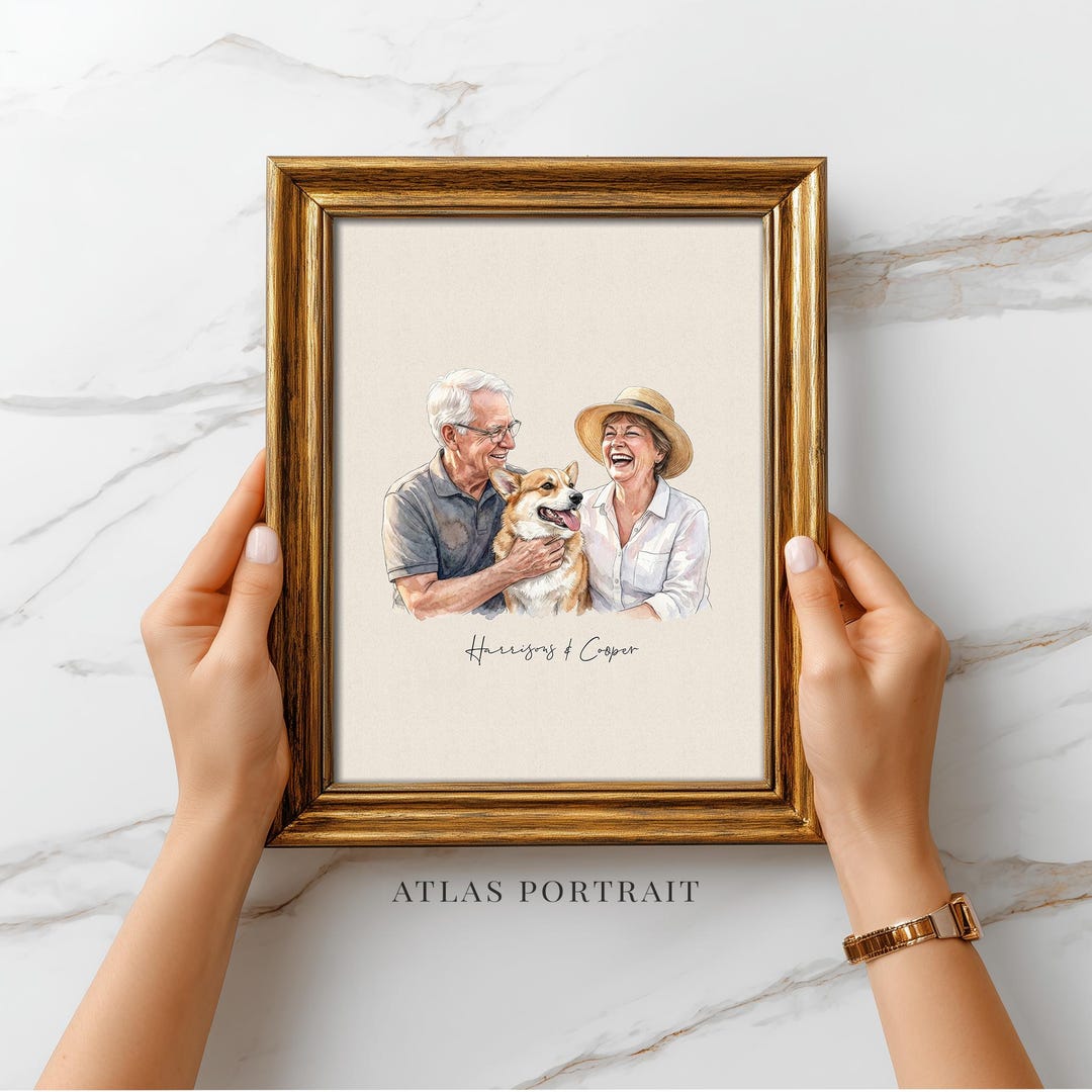 Custom Watercolor Pet Portrait | Person & Cat or Dog Painting From ...