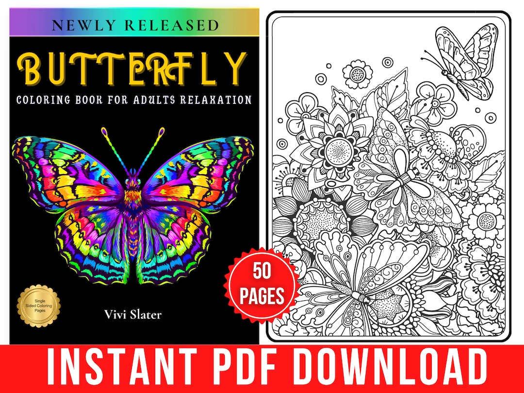 Butterfly Coloring Pages | Butterfly Coloring Book for Adults and Teens ...