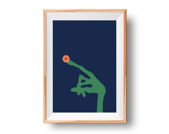 Alien Hand Print, Extraterrestrial Wall Art, Space Home Decor, UFO Poster, Sci Fi Wall Print, Alien Art, Galaxy Wall Decor, Outer Space Art