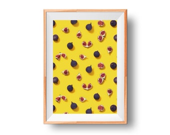 Fig Print, Fruit Photo, Citrus Print Decor, Fresh Snapshot, Refreshing Picture, Juicy Image, Wall Decor, Fig Snapshot, Photo Decor, Lively