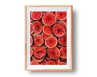 Poster di fichi, arte da parete di agrumi, stampa di fichi, opere d'arte di frutta, poster di frutti di fico, stampa artistica di agrumi, arte della frutta, poster da parete di fichi, arte di fette di agrumi