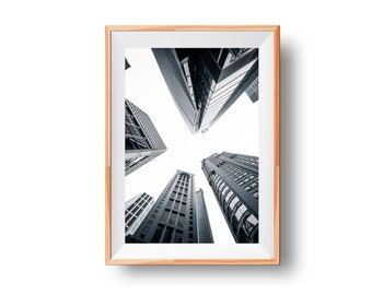 Skyline Artwork, Skyscrapers Poster, Cityscape Art Print, Urban Landscape, Contemporary Wall Art, Modern City Art, High Rise Buildings