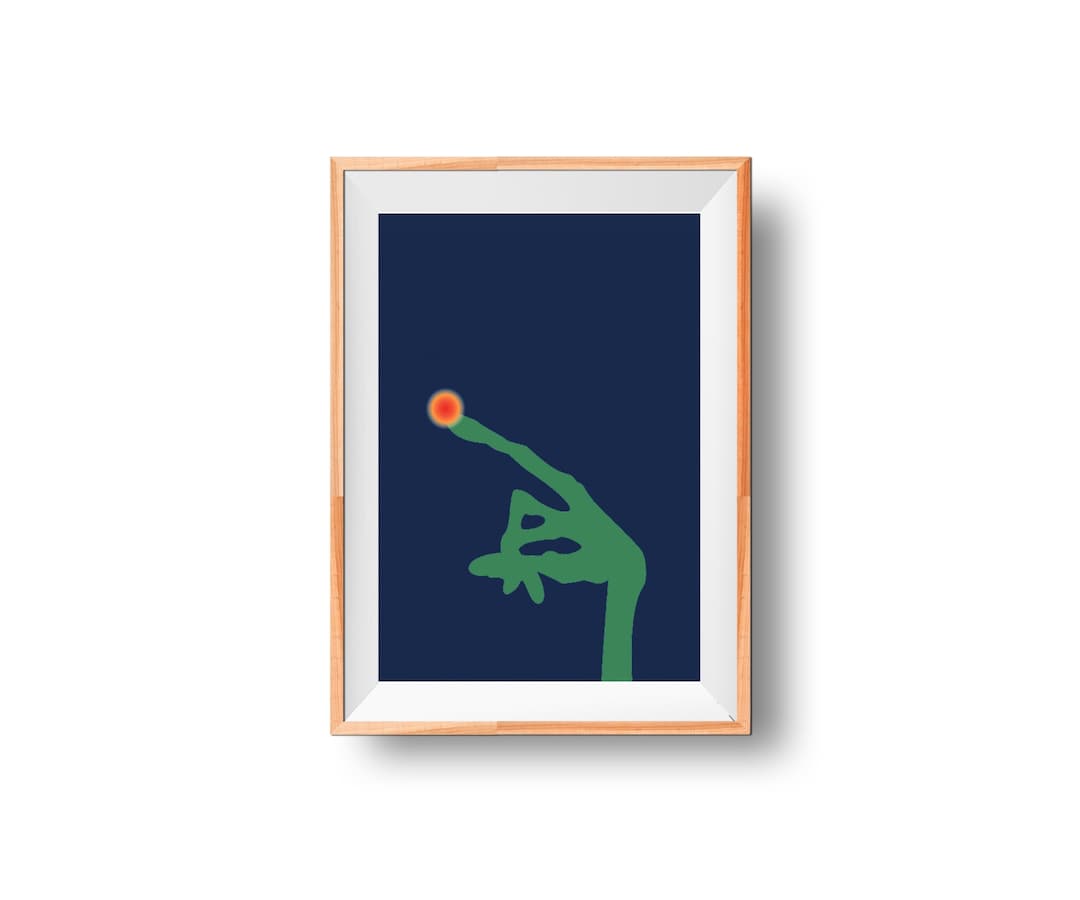 Alien Hand Print, Extraterrestrial Wall Art, Space Home Decor, UFO ...