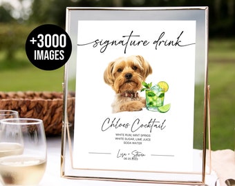 Dog Signature Drink Sign Signature Drink Sign With Pet Pet Signature Drink Sign Signature Cocktail Sign Dog Pet drink +3000 Drink Images