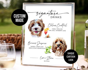 Pet Wedding Sign | Dog Of Honor | Dog Cocktail | Custom Pet Wedding Sign | Bar Print | Pet Drink Sign | Wedding Bar Sign