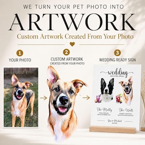Cat Signature Drink Sign Wedding Bar Menu Digital Printable Pet Cocktail Menu Wedding Decor Dog Bar Sign for Bridal Showers Cat Hen Parties image 2