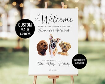 Custom Dog Welcome Sign Welcome Wedding Pet Sign Cat Welcome Sign Pet Welcome Dog Custom Wedding Sign Pet Welcome Cat Wedding Signage
