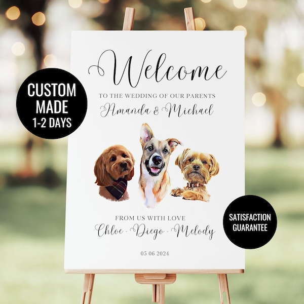 Custom Dog Welcome Sign Welcome Wedding Pet Sign Cat Welcome Sign Pet Welcome Dog Custom Wedding Sign Pet Welcome Cat Wedding Signage