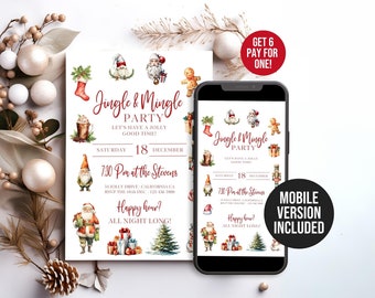 Christmas Partie Invitation, Christmas Invitation, Christmas Card, Christmas Party, Christmas Party Printables, Christmasparty