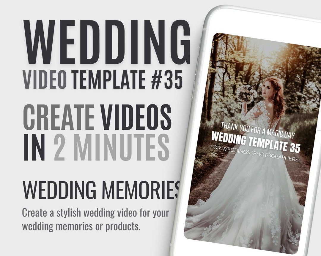 Wedding Template Wedding Video Template Instagram Reels Etsy Wedding Template Wedding Video Template Instagram Reels Etsy