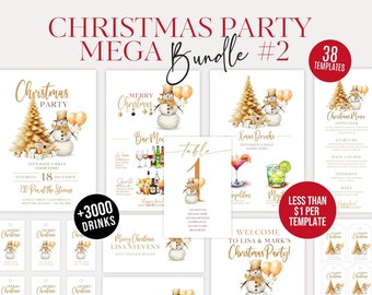 Christmas Party Invitation Bundle Christmas Party Invite Editable Invitation Template Printable Holiday Party Invitation Xmas Mega Bundle