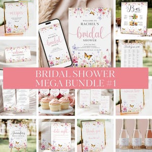 Bridal Shower Bundle, Bridal Shower Mega Bundle, Bridal Shower Invitation, Bridal Shower Games, Bridal Shower Sign, Bridal Shower Card