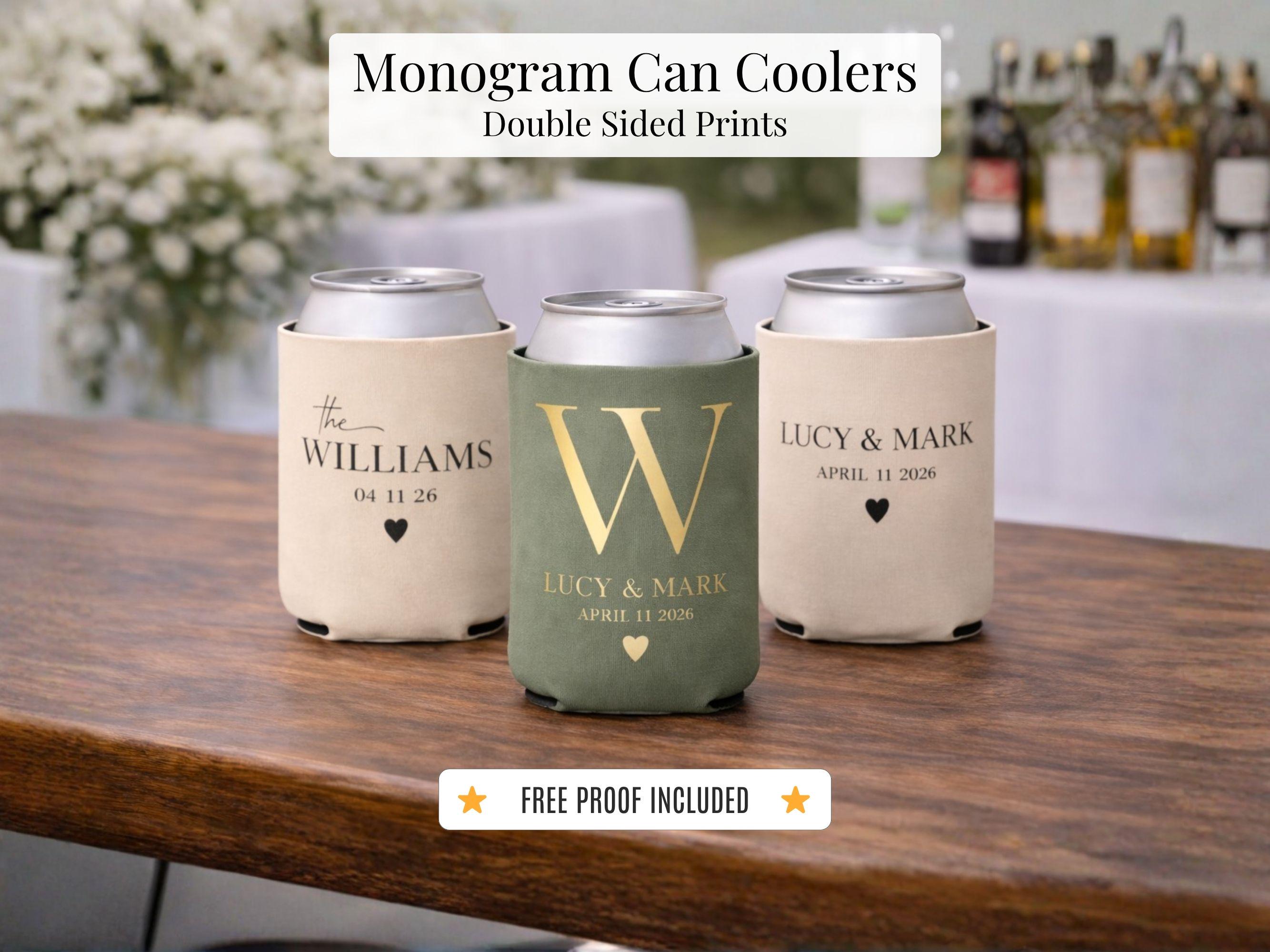 Monogram Can Coolers