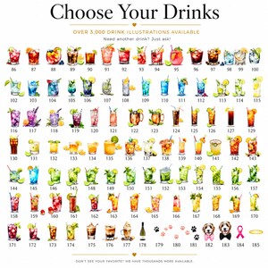 Custom Pet Signature Drink Sign Dog Portrait Bar Menu Wedding Bar Menu Sign with Dog Cocktail Drink Sign Wedding Drink Sign with 1-4 Pets image 10