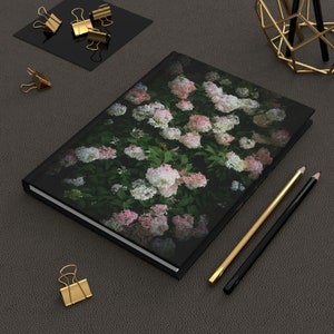 Custom Hardcover Journal from Original Photograph, Matte Finish, Strawberry Vanilla Hydrangea, hardcover notebook