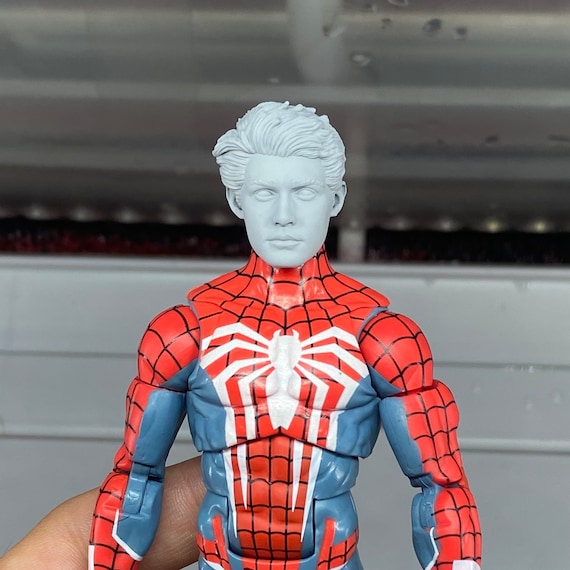 Marvel Legends Spider-Man PS4 Original Peter Parker Model Headsculpt  (UNPAINTED)