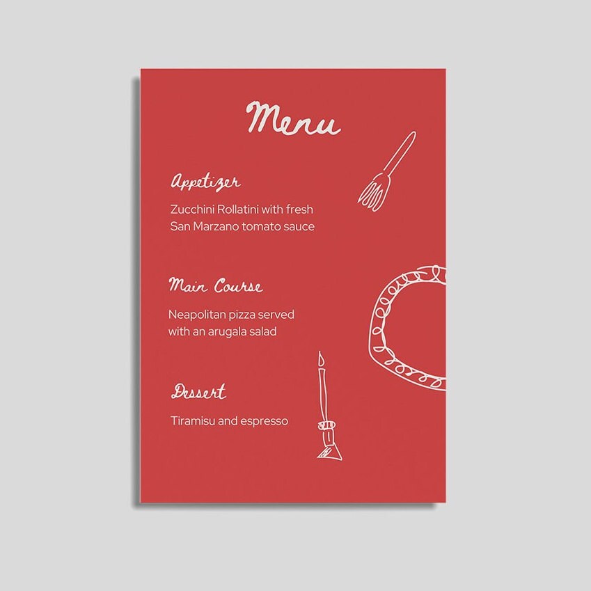 Hand Drawn Italian Dinner Party Invitation Template Scribble ...