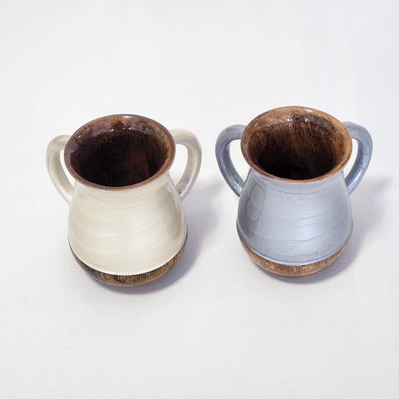 Netilat Yadayim Washing Hand Cup - Handmade Mango Wood