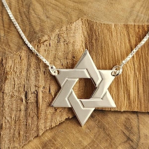 925 Sterling Silver Star of David Necklace - Magen David Pendant Necklace - Handcrafted Jewish Jewelry Gift for Passover - Gift from Israel