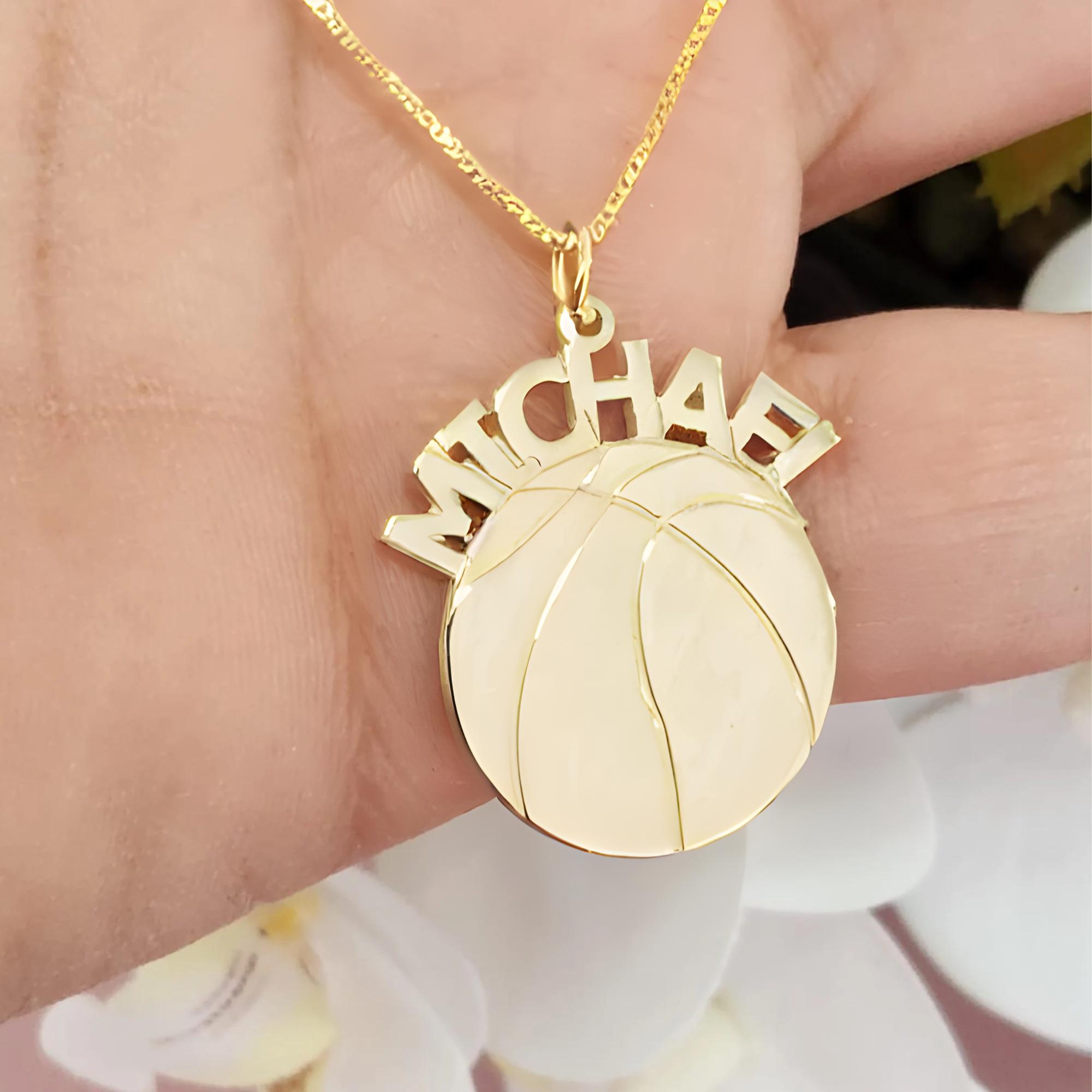 Basketball Name Necklace Pendant for Basketball Fan basketball Player Nameplate Necklace sports Lover Necklace Mother s Day Etsy Canada