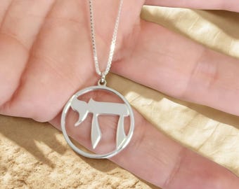 Sterling Silver 24K Gold Plated Chai Necklace – Hebrew Jewish Jewelry
