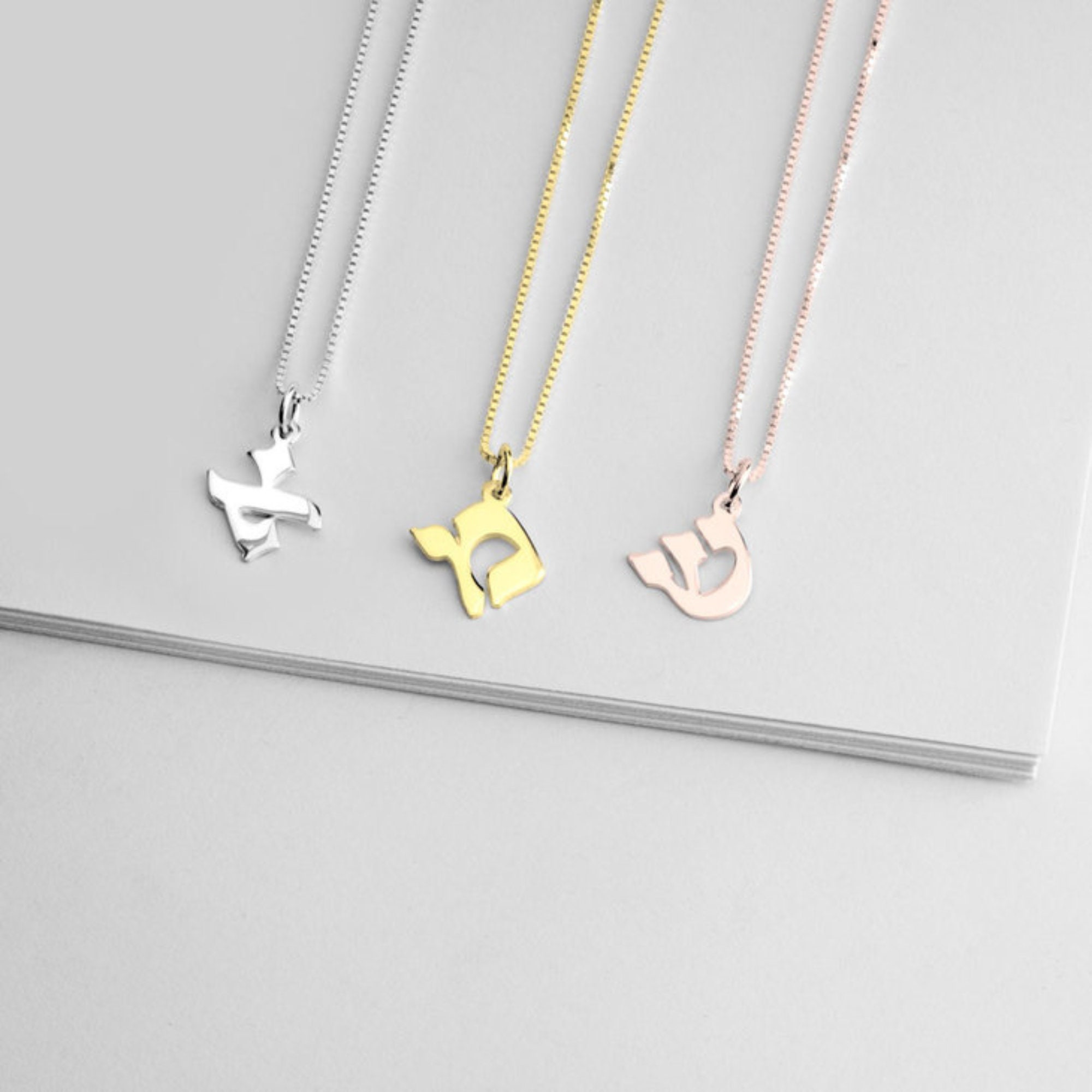 Hebrew letter best sale pendant