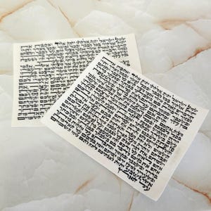 手書きのスファラディ コーシャ メズーザ スクロール: 小さなイスラエル羊皮紙クラフ、ソーファー スタム作